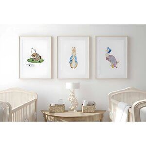 Beatrix Potter Nursery Prints – 3-Piece Poster Set (18"x24") 🐰📖✨